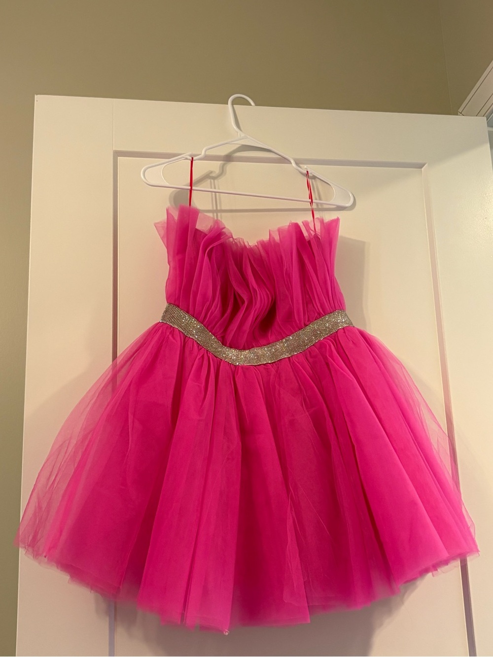 Betsey Johnson Showstopper Tulle Mini Dress - Hot Pink | Size Large | NWT